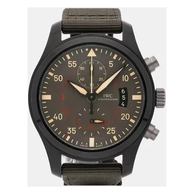 IWC Grey Ceramic Pilot's IW3880-02 Automatic Men's Wristwatch mm