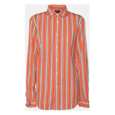 Polo Ralph Lauren Orange Stripe Cotton Long Sleeve Shirt