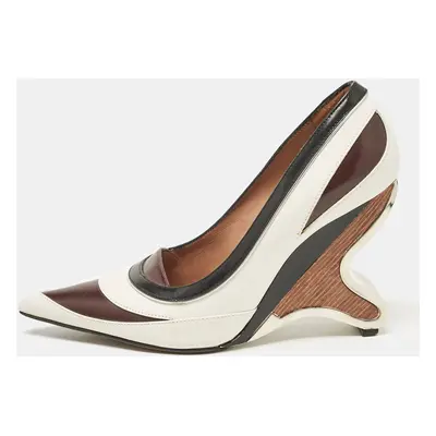 Marni Tricolor Leather Wedge Pumps Size