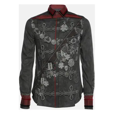 D&G Multicolor Printed Cotton Velvet Shirt