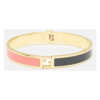 Fendi Fendista Bicolor Enamel Gold Tone Bracelet