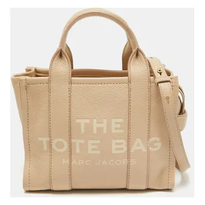 Marc Jacobs Beige Leather Small The Tote Bag