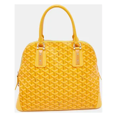 Goyard Yellow Goyardine Coated Canvas and Leather Vendome Satchel