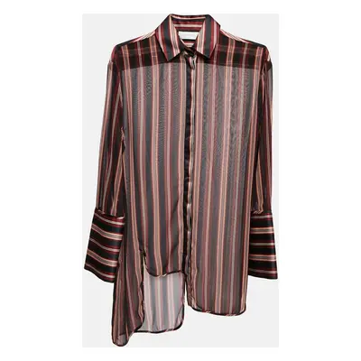 Zimmermann Multicolor Striped Georgette Asymmetrical Shirt