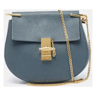 Chloe Blue Leather Drew Shoulder Bag