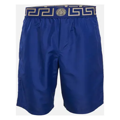 Versace Blue Greca Border Detail Boardshorts