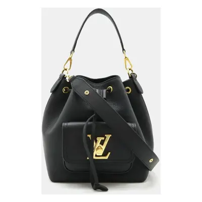 Louis Vuitton Leather Noir Black Lockme Bucket Nv Shoulder Bag