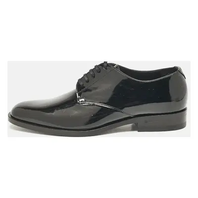 Saint Laurent Black Leather Montaigne Lace Up Derby Size