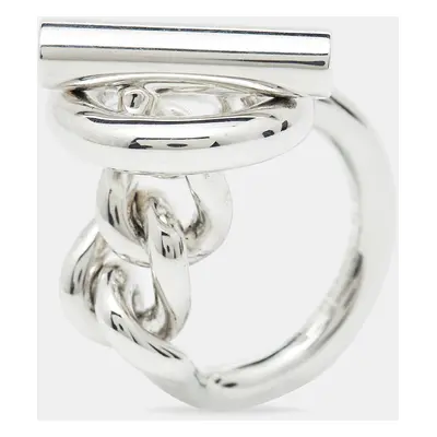 Hermès Croisette Toggle Clasp Sterling Silver Statement Ring