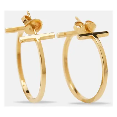 Tiffany & Co. Tiffany T 18k Yellow Gold Hoop Earrings