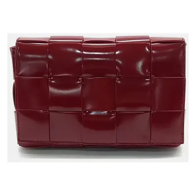 Bottega Veneta Burgundy Leather Cassette Bag