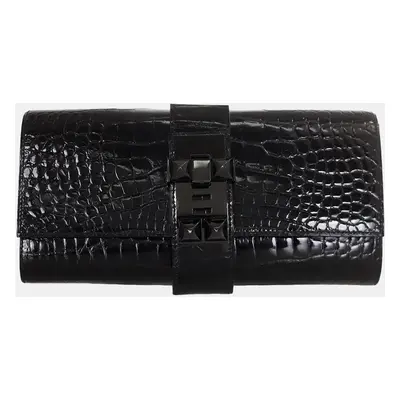 Hermes Shiny Alligator So Black Medor Clutch