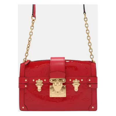 Louis Vuitton Red Monogram Vernis Trunk Clutch Shoulder Bag