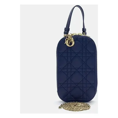 Dior Blue Leather phone holder Crossbody bag