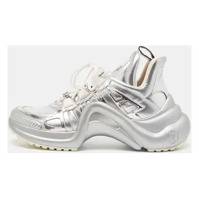 Louis Vuitton Silver Leather Archlight Sneakers Size