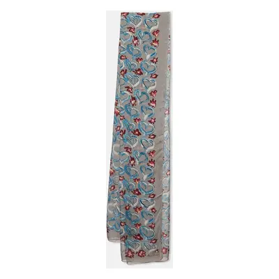 Moschino Larioseta Floral Print Silk Scarf