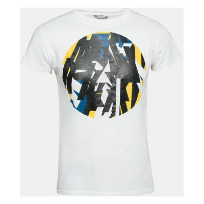 Dior Homme White Printed Cotton Short Sleeve Round Neck T-Shirt