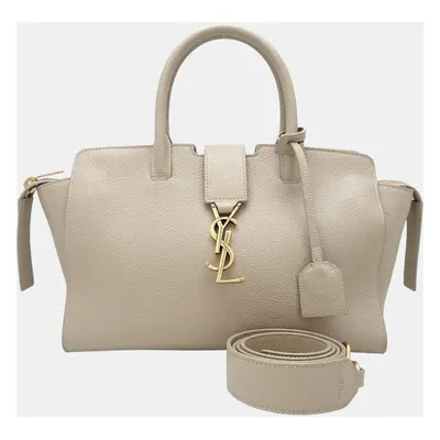 Saint Laurent Beige Leather Paris Downtown Baby Shoulder Bag