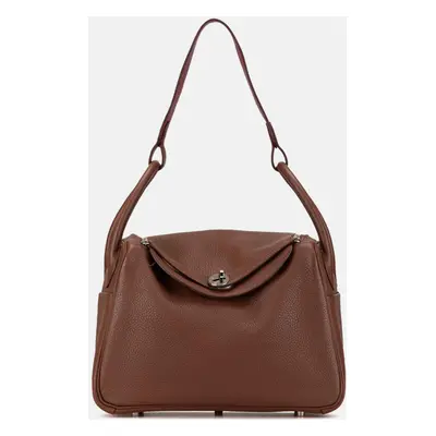 Hermes Brown Leather Lindy Handbag