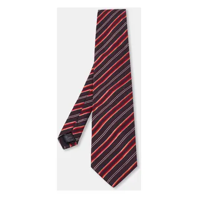 Boss By Hugo Boss Multicolor Striped Silk Wool Tie