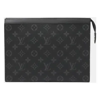 Louis Vuitton Black Canvas Monogram Eclipse Pochette Voyage Mm Clutch