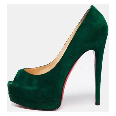 Christian Louboutin Green Suede Palais Royal Pumps Size