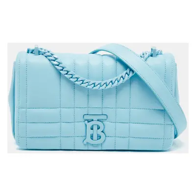 Burberry Sky Blue Quilted Leather Lola Chain Shoulder Bag