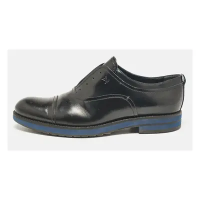 Louis Vuitton Black Leather Slip On Oxfords Size