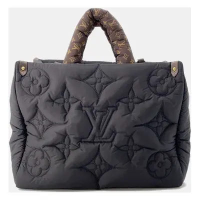 Louis Vuitton Noir Recycled Metallicnylon Monogram Onthego Bag Size Mm