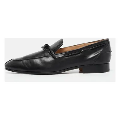 Tod's Black Leather Slip On Loafers Size