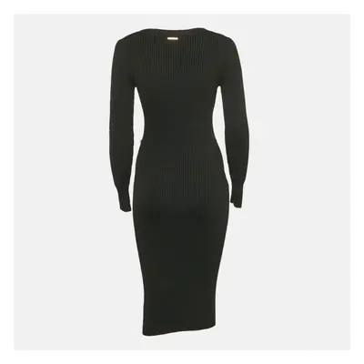 MICHAEL Michael Kors Black Rib Knit Bodycon Dress