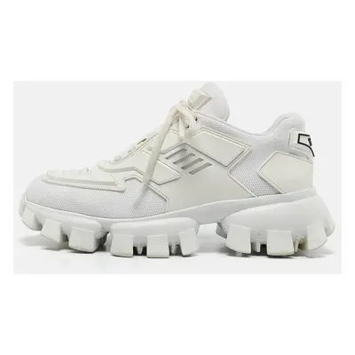 Prada White Fabric and Rubber Cloudbust Thunder Low Top Sneakers Size 39.5