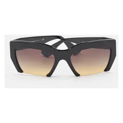 Miu Miu Black/Brown Gradient SMU 110S Rasoir Half Rim Sunglasses