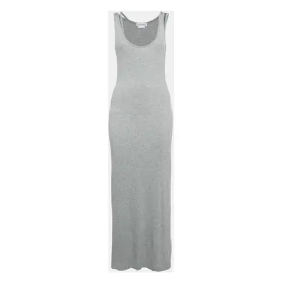 Lovers and Friends Grey Rib Knit Cut-Out Detail Sleeveless Maxi Dress