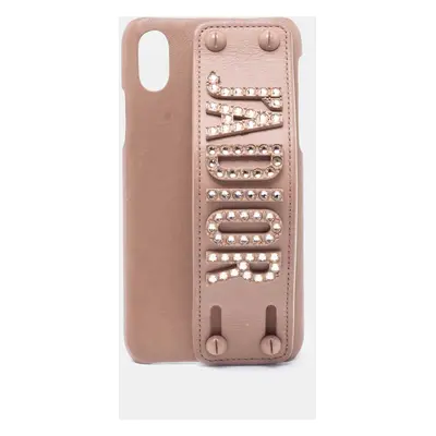 Dior Beige Leather J'Adior iPhone X/XS Cover