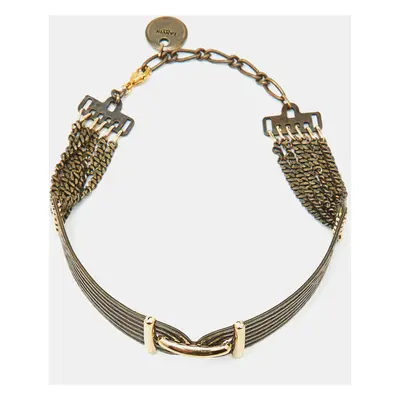 Lanvin Gold Tone Choker Necklace