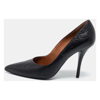 Givenchy Black Embossed Leather Pointed Toe Pumps Size