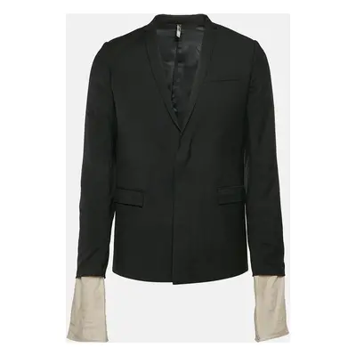 Dior Homme Black Wool Cuff Extension Detail Single Breasted Blazer