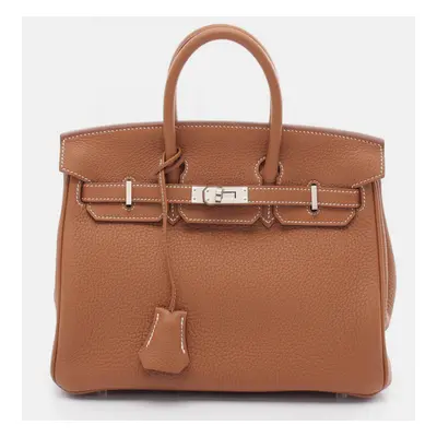 Hermes Brown Leather Birkin Togo Handbag