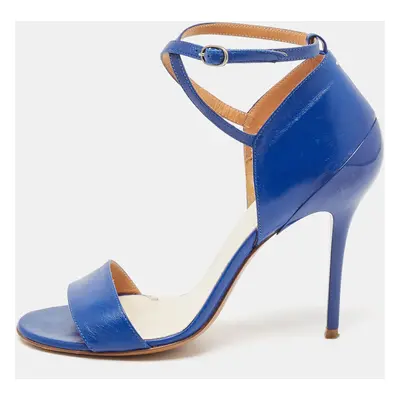 Maison Martin Margiela Blue Leather Ankle Strap Sandals Size