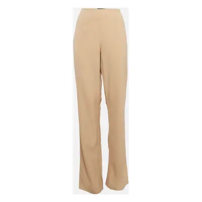 Ralph Lauren Beige Stretch Wool Straight Leg Trousers