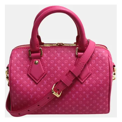 Louis Vuitton Nanogram Pink Speedy Bandouliere Shoulder Bag