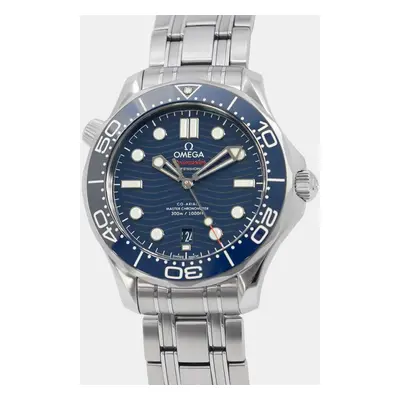 Omega Blue Stainless Steel Seamaster 210.30.42.20.03.001 Automatic Men's Wristwatch mm