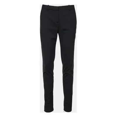 Versace Black Stretch Wool Tailored Trousers