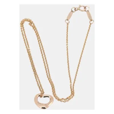 Tiffany & Co. 18K Pink Gold Open Heart Necklace