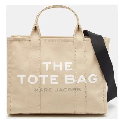 Marc Jacobs Beige/Black Canvas Medium The Tote Bag