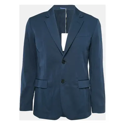 Zadig & Voltaire Marine Blue Cotton Blend Tailored Venice Blazer