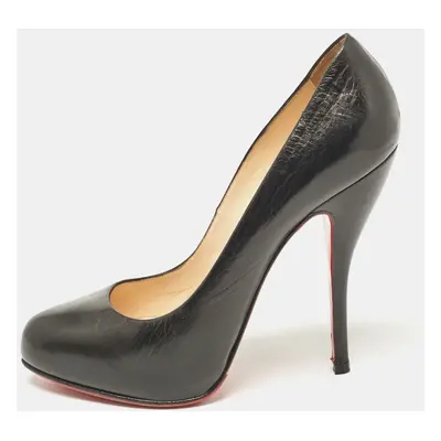 Christian Louboutin Black Leather Rolando Pumps Size