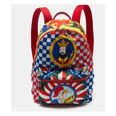 Dolce & Gabbana Multicolor Nylon Zaino Printed Backpack