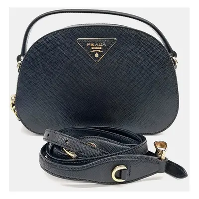 Prada Black Leather Luxe Odette Bag